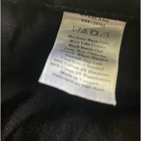 Everlane Ankle High Rise Black Denim Jeans Size 28 - Picture 6 of 7